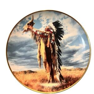 PRAYER TO THE GREAT‎ SPIRIT collector plate PAUL CALLE Native Chief